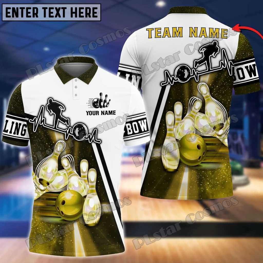 Bowling Player Multicolor Option Custom Name 3D Printed Fashion Men's Polo Shirt Summer Street Unisex Casual Polo shirt WK118 HKD230825