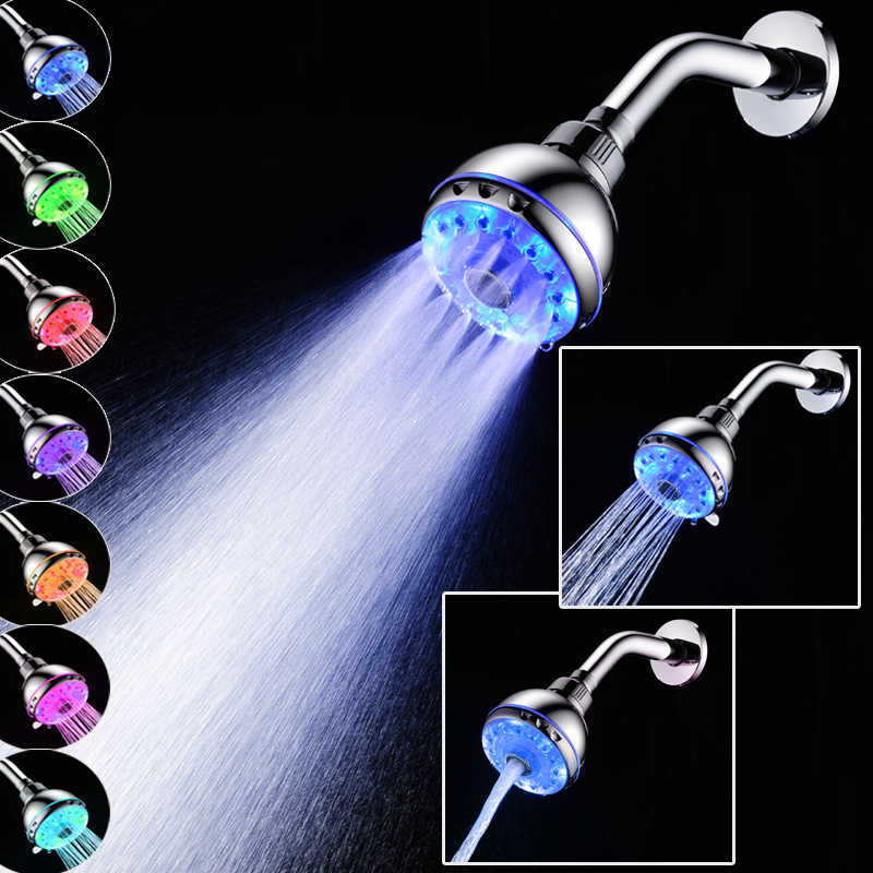 1/3 Modes de pulvérisation pomme de douche à main romantique LED changement de couleur automatique pomme de douche rotative à 360 degrés accessoires de salle de bain HKD230825 HKD230825