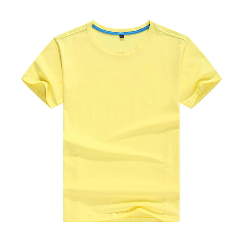 Ny DYMH 001 # Men's 40 Thread Pull Stand Siro Heavy Duty Cotton Short Sleeve T-Shirt Grundläggande fast färg
