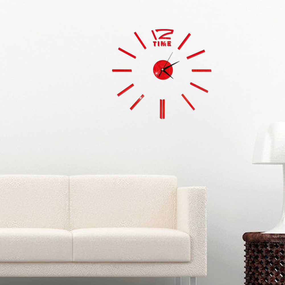 Relógio de parede 3D Design moderno DIY acrílico espelho adesivos de parede para sala de estar Quarto Decoração de casa Agulha de quartzo Europa Horloge HKD230825 HKD230825