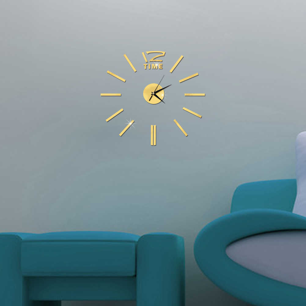 Relógio de parede 3D Design moderno DIY acrílico espelho adesivos de parede para sala de estar Quarto Decoração de casa Agulha de quartzo Europa Horloge HKD230825 HKD230825