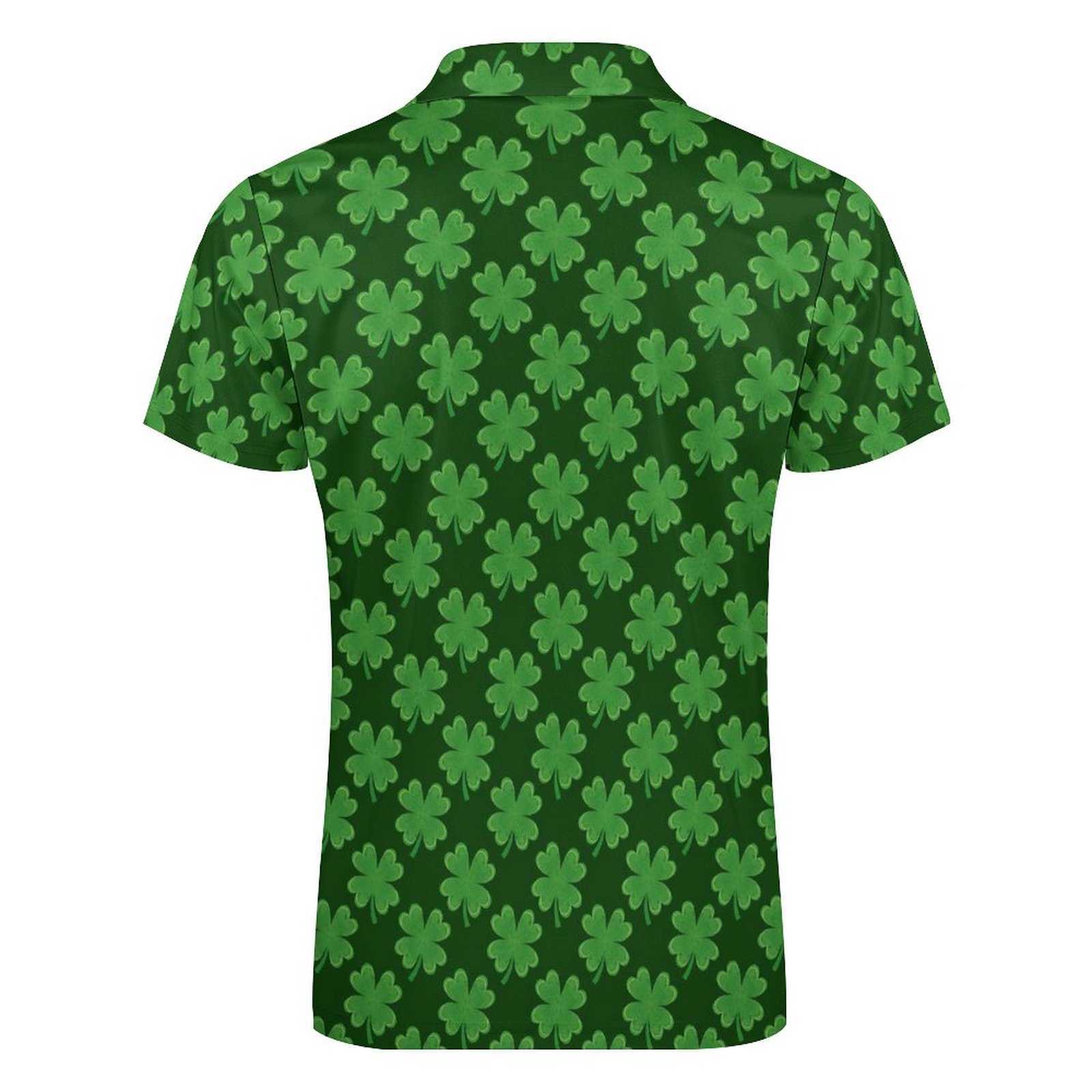 Leaf Clover Shamrock Casual Poloshirts Saint Patricks Day T-Shirts Herren Kurzarm Design Shirt Day Vintage Oversize Tops Geschenk HKD230825