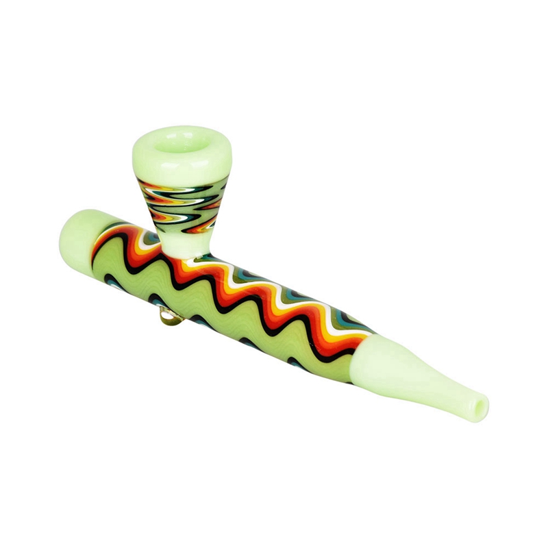 Innovative Wig Wag Steamroller Colorful Thick Glass Pipes Herb Tobacco Spoon Bowl Filter Oil Rigs Handpipes Handmade Portable Bong Smoking Cigarette Holder Tube