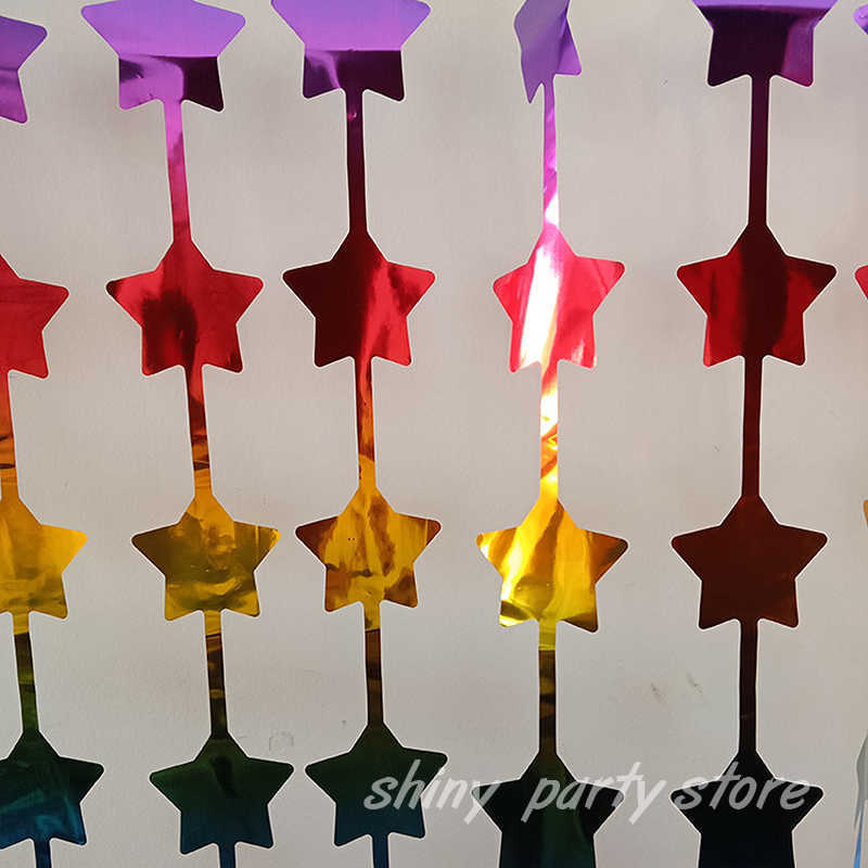 Nouvelle étoile vague Point étoile pluie soie rideau fête d'anniversaire fond mur décoration de mariage Dessert Table disposition fournitures HKD230825 HKD230825