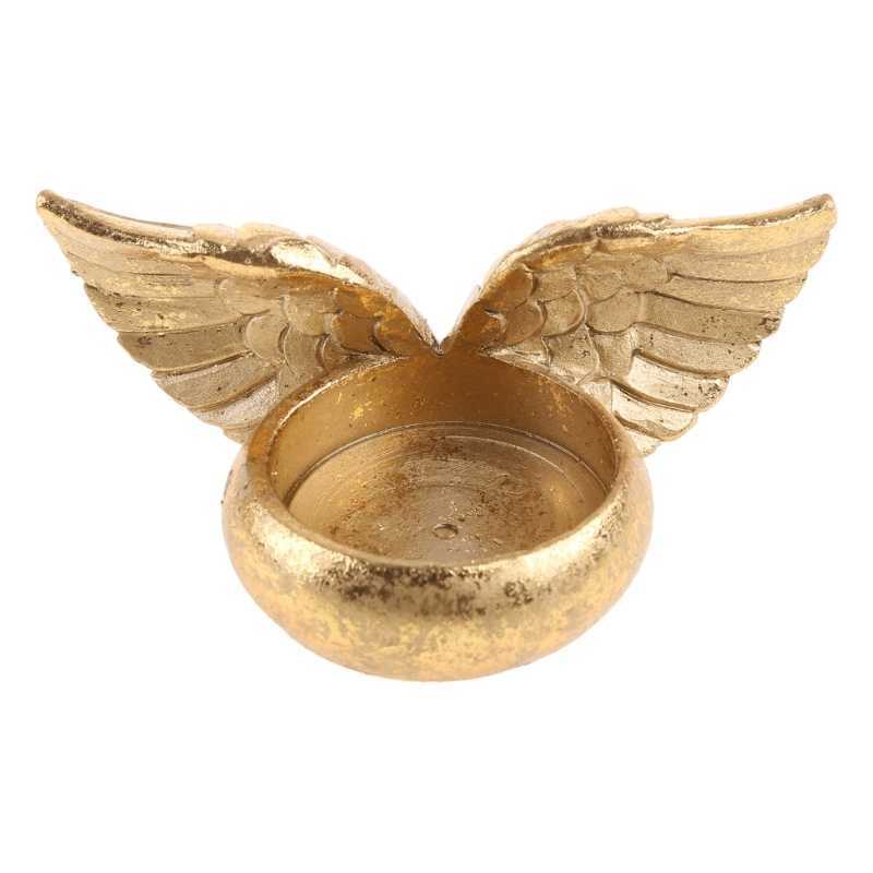 Angel Wings Candle Holder Harts Statue Home Decoration Bön Candlestick Gift HKD230825