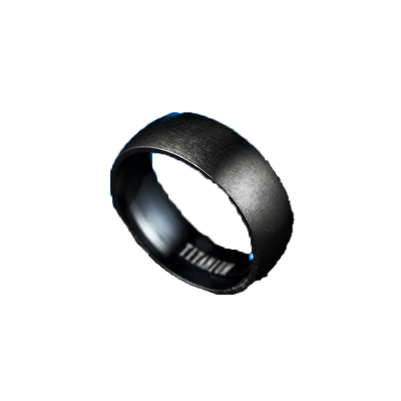 Fashion Black Titanium Ring Men Matte voltooide klassieke verloving Anel sieradenringen voor mannelijke feest trouwringen7866204