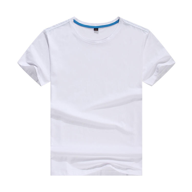 Ny DYMH 001 # Men's 40 Thread Pull Stand Siro Heavy Duty Cotton Short Sleeve T-Shirt Grundläggande fast färg