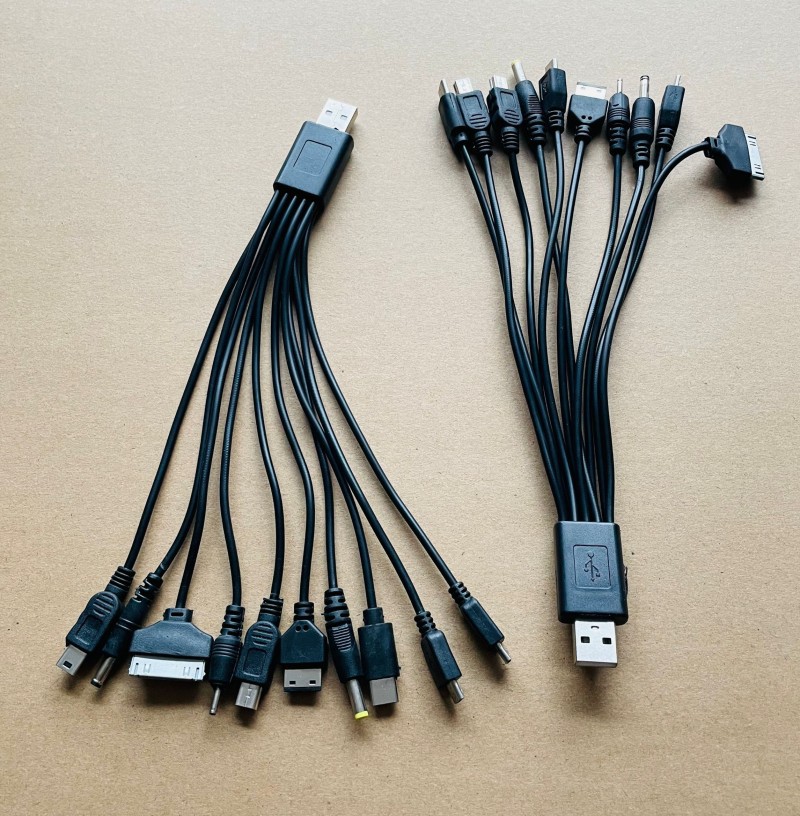 One-to-ten data cable multi-interface charging cable power supply ten-in-one mobile phone USB digital power cable