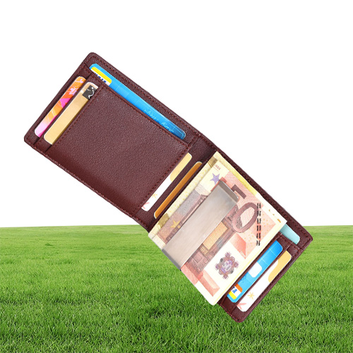 Money Clip Mens Wallet Slim Front Pocket RFID -держатель блокировки минималистский мини -стройный бифлок подлинные кожаные кошельки6889599