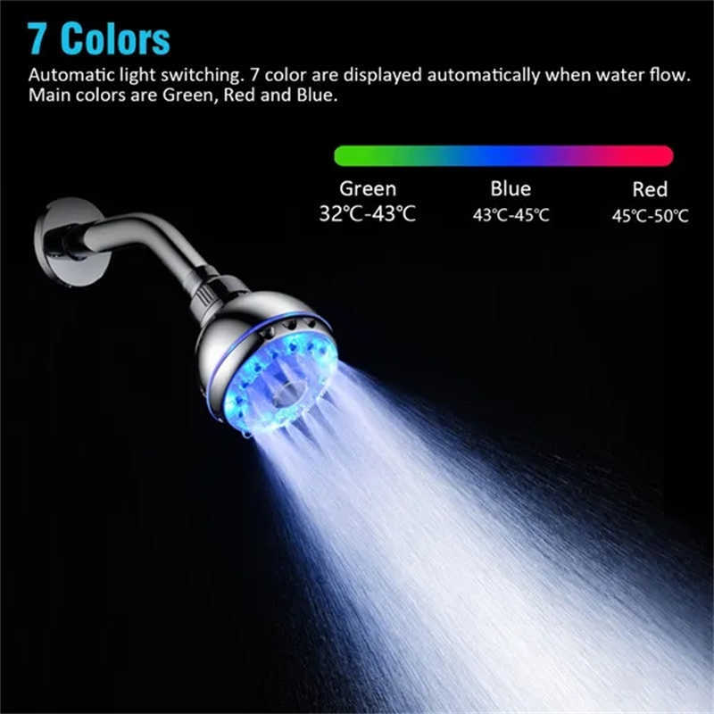 1/3 modalità di spruzzo Soffione doccia portatile romantico a LED con cambio colore automatico Soffione doccia girevole a 360 gradi Accessori il bagno HKD230825 HKD230825