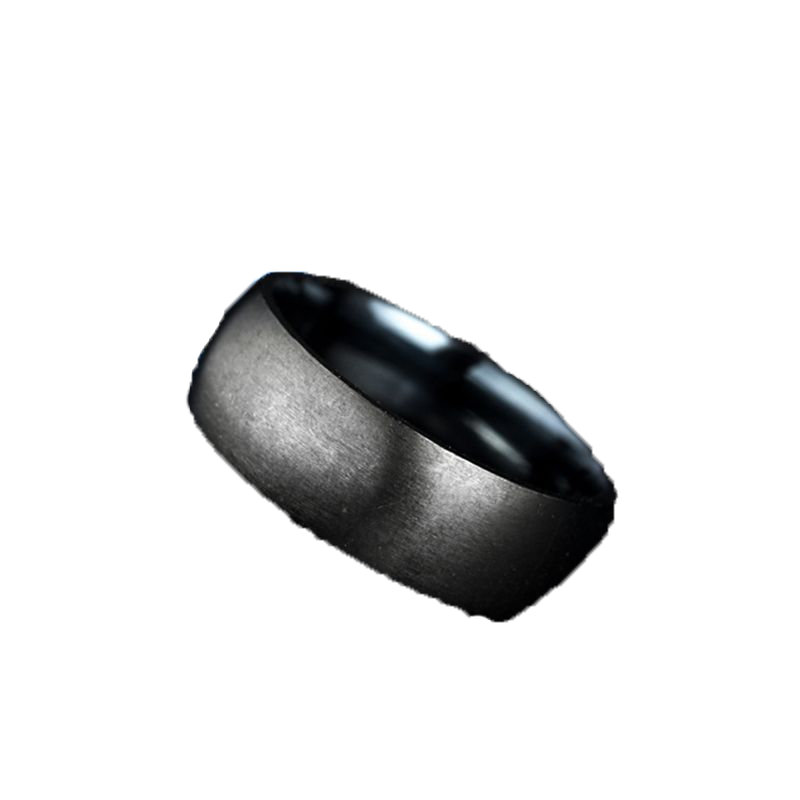 Fashion Black Titanium Ring Men Matte voltooide klassieke verloving Anel sieradenringen voor mannelijke feest trouwringen9034693