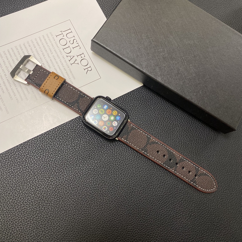 Luxuriöses Apple-Watch-Armband aus echtem Leder für Apple Watch-Serie 8, 9, 4, 5, 6, 7, Bänder 40 mm, 41 mm, 49 mm, 38 mm, 42 mm, 44 mm, 45 mm. Link-iWatch-Band, Designer-AP-Uhrenarmbänder