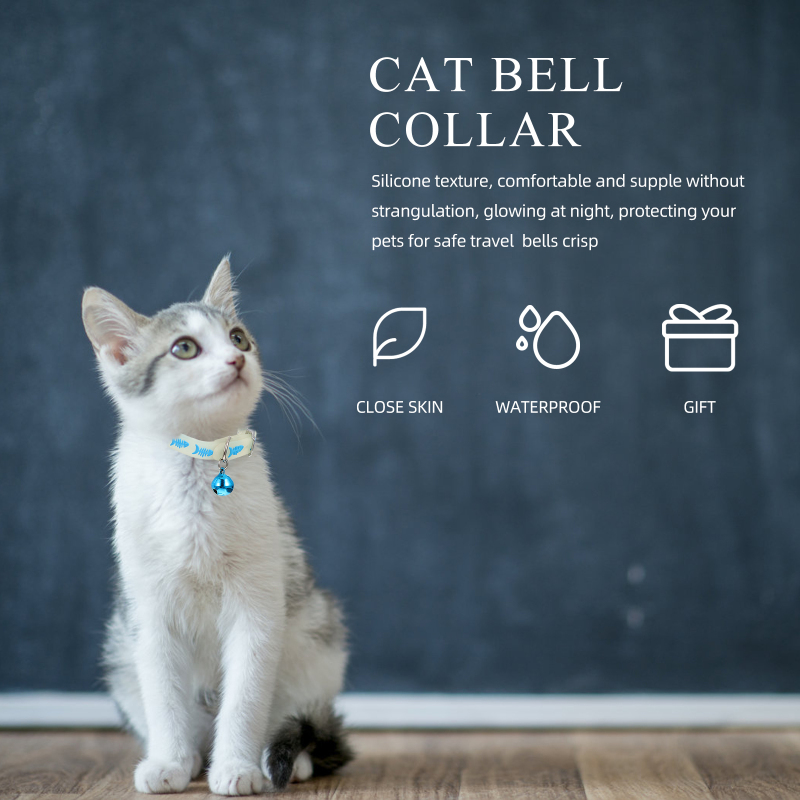 juchiva Dog Collars Fluorescent Puppy Collar Night Adjustable Cat Neck Strap Detachable Glowing Decorative Pet Products Accessories
