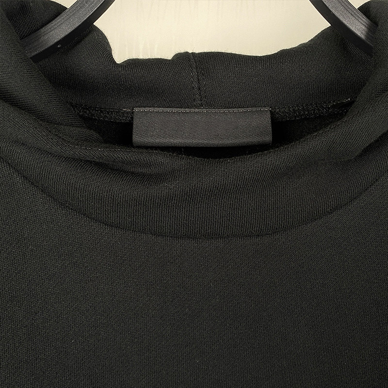 23FW Flocking Print Men pullover Jet Black Hoodie Autumn Fashion Fashion Streetwear Bluza Bluza
