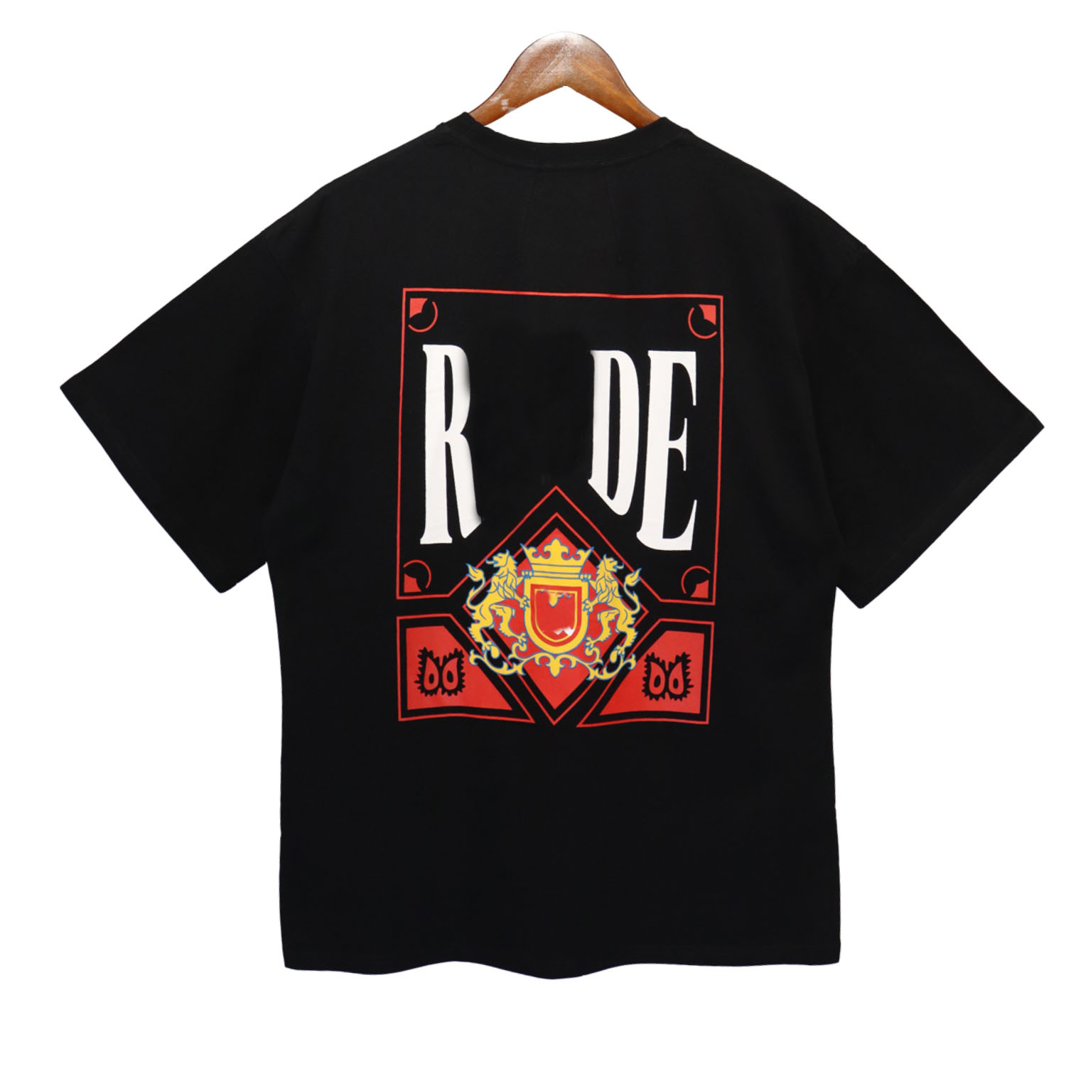 mens t shirt rhude designer t shirt designer clothes off white Playing card print fashion men