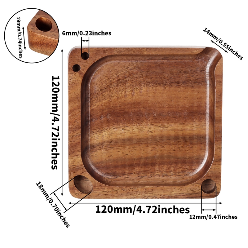 Multifunktionales Raucher-Display, natürliches Holz, Preroll-Scroll-Rolle, rollende Zigarette, Zigarrenablage, Halter, Kräuter-Tabak-Roller, einfache Mühle, Handpfeifen, Maschinenplatte