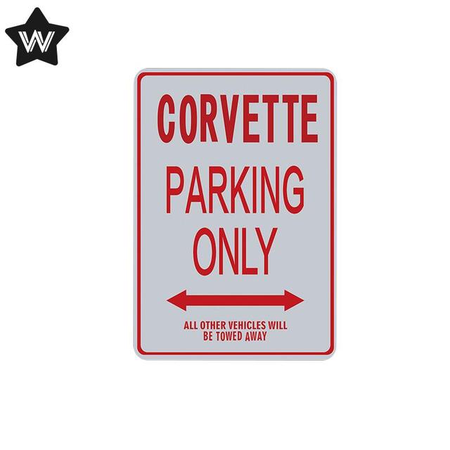 Notice Warning Tin Sign Caution Metal Poster Parking Only Tin Plate Metal Sign Vintage Wall Sticker Retro Style Plaque Man Cave Outdoor Decor 30X20CM w01