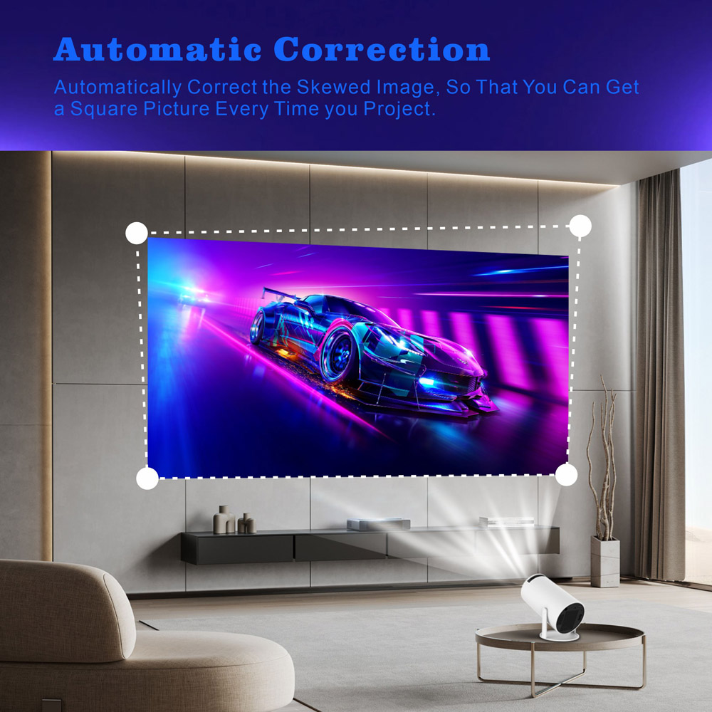 Projector Hy300 4K Android 11 Dual Wifi6 120 ANSI Allwinner H713 BT5.0 1080P 1280*720P Home Cinema Outdoor Projetor