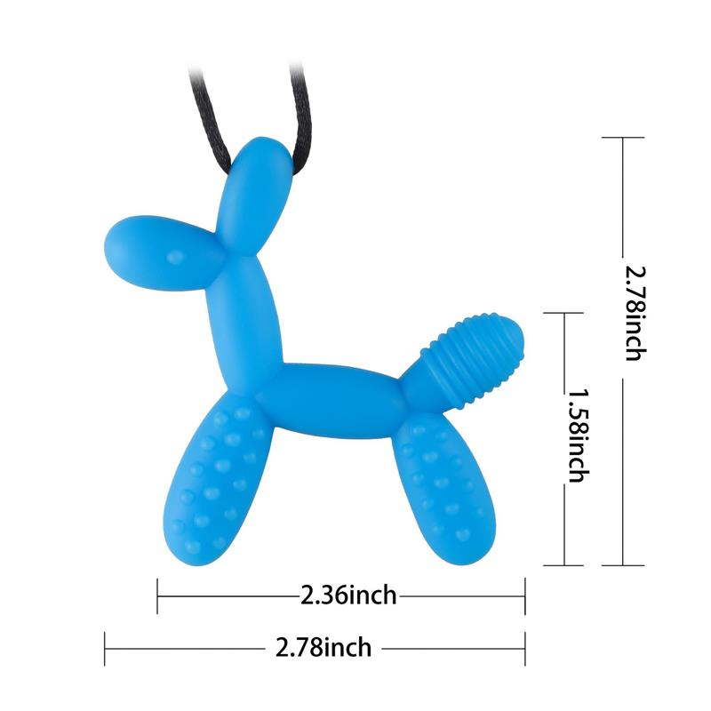 Bebê mordedor brinquedos filhote de cachorro forma de cachorro grau alimentício silicone dentição pingente para crianças criança molar brinquedo sensorial