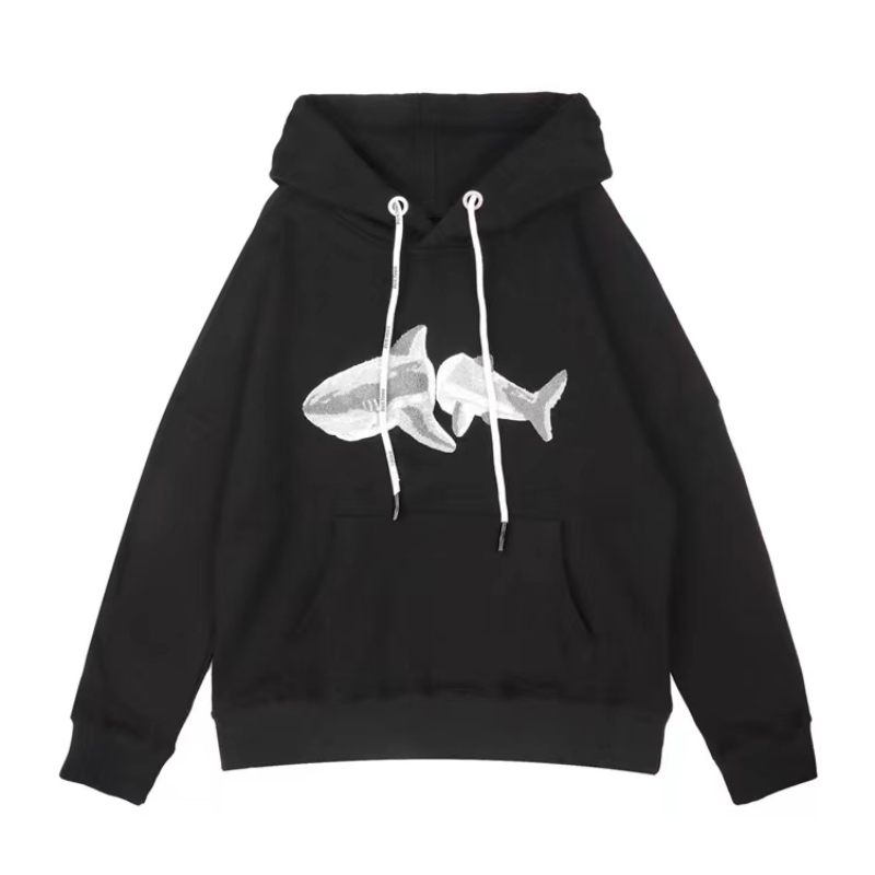 män tröja lyxiga hoodie hoodies kvinnor ren bomulls andningsbarhet pentagon haj mönster hoodies designer samla sport utflykt mens jumper s-5l