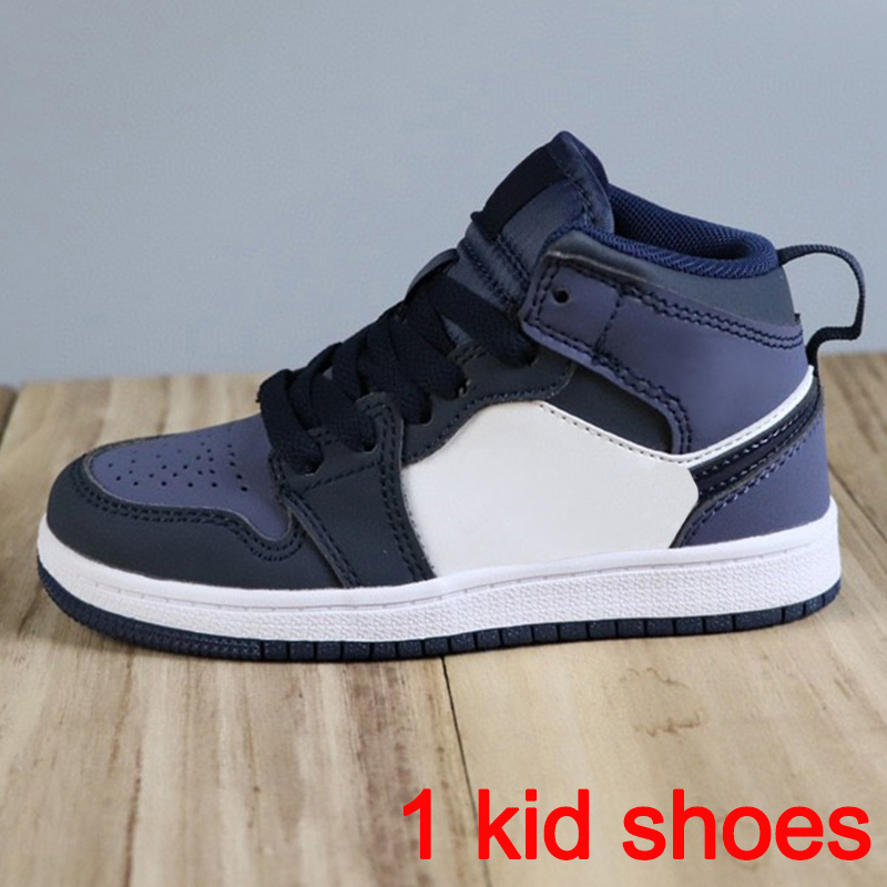 2023 Spädbarn 1s barn basketskor barn pojke flicka barn skor spel Royal Blue Obsidian Red Chicago Bred Sneakers Mid Multi-Color Tie-Dye Baby Shoe Size 25-35