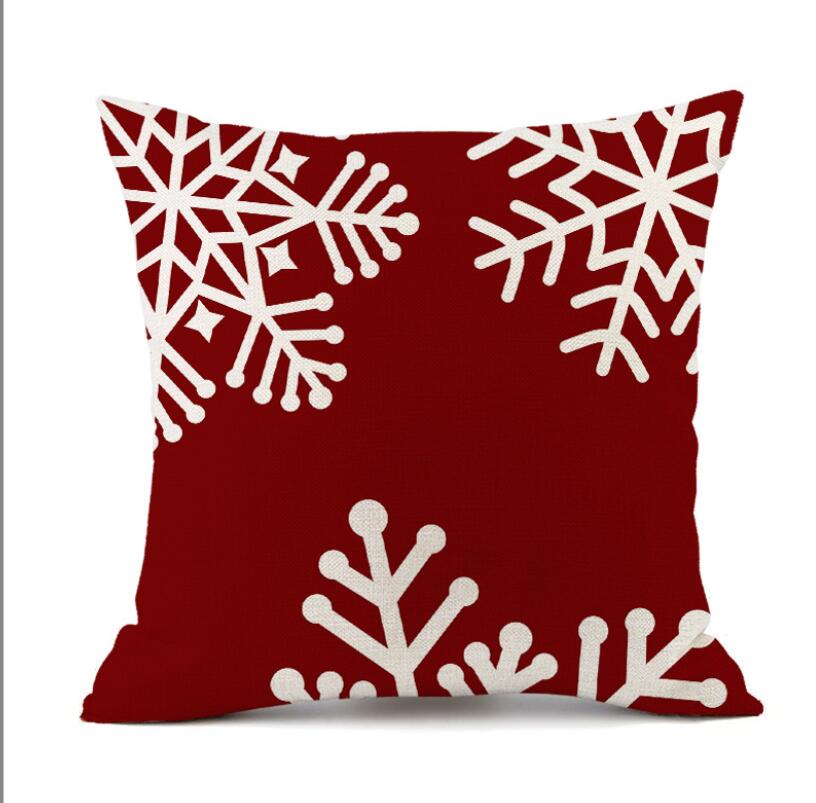 Christmas Throw Pillow Cover 45 * 45cm Holiday Red Plaid Decoration Sofa, Living Room Pillow Cushion Drop Dh0Zi