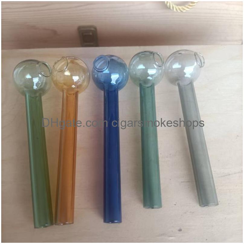 Smoking Pipes Glass Oil Burner Pipe Pyrex Accessories Random Color Home Garden Household Sundries