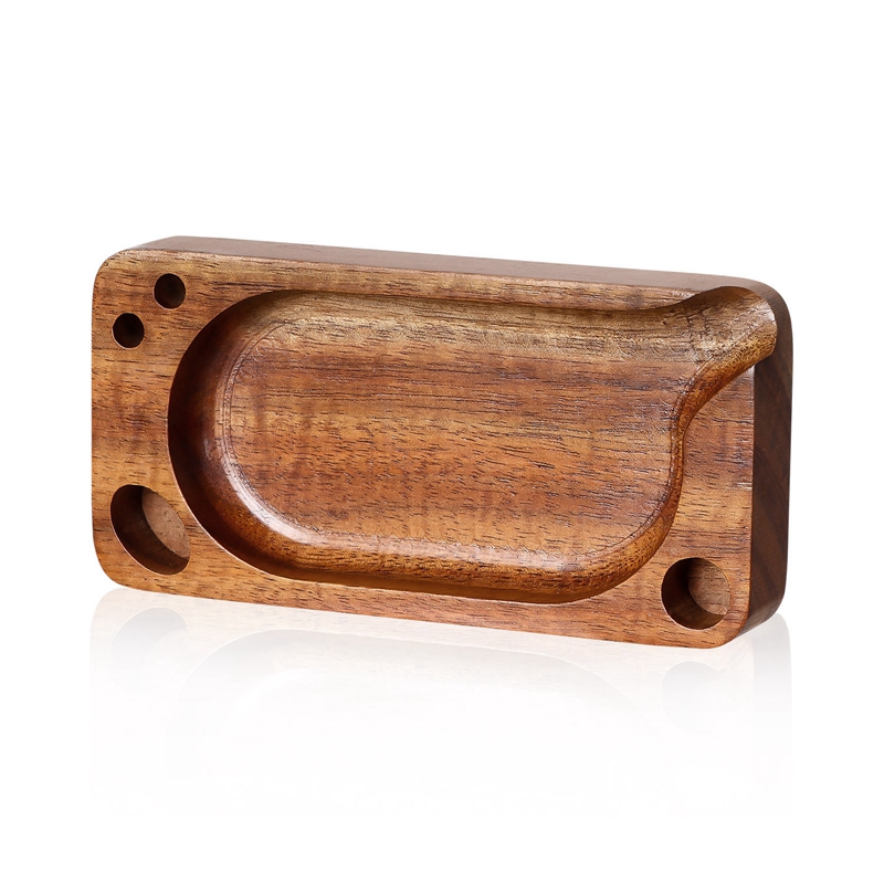 Multifunzionale Fumo Legno naturale Mini portatile Preroll Rotolo di scorrimento Rotolo di sigaretta Supporto vassoio Herb Tabacco Roller Grinder Handpipes Macchina Piastra sigari