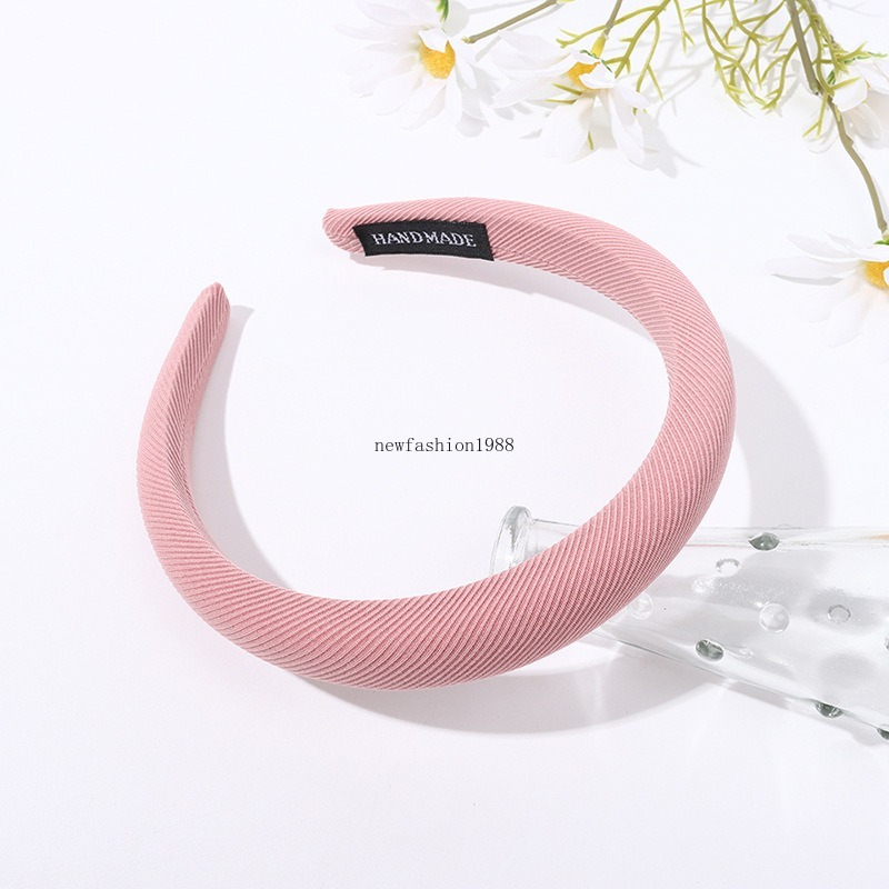 12 färger Solid Sponge Hair Bands Women Simple Thin Thread Prickband Hårslinge Huvudbonad Hårtillbehör Bandeau Cheveux