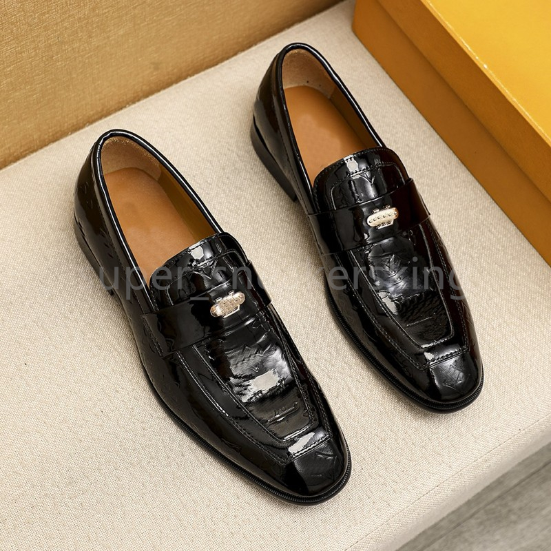 Luxus Männer Leder Schuhe Müßiggänger Mode Formale Hochzeit Gentleman Männlich Designer Kleid Schuhe männer kleider schuhe Größe 38-46