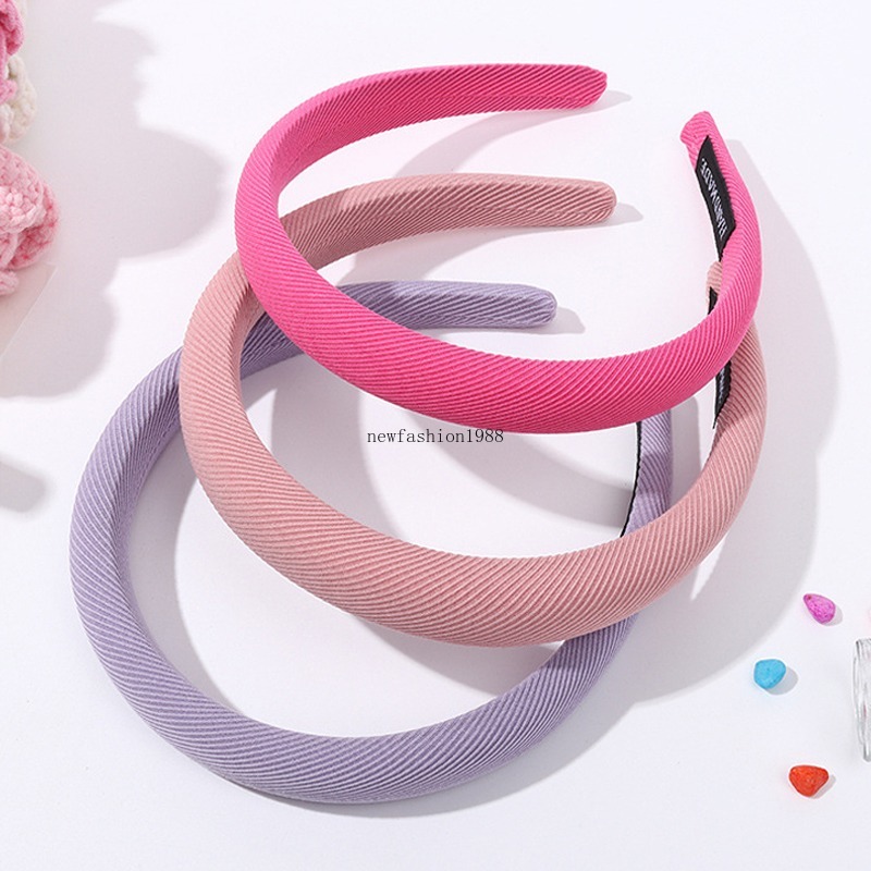 12 färger Solid Sponge Hair Bands Women Simple Thin Thread Prickband Hårslinge Huvudbonad Hårtillbehör Bandeau Cheveux