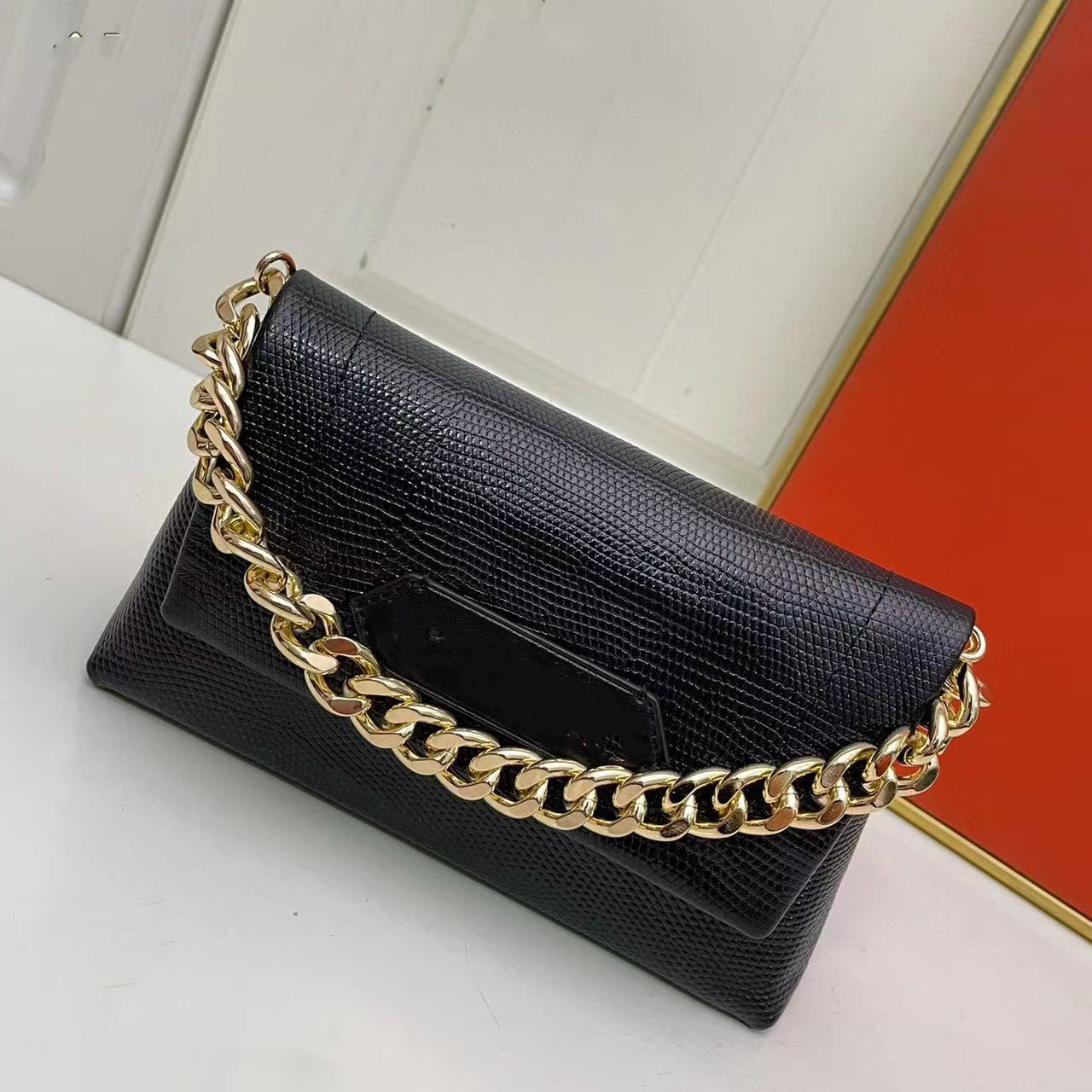 New Style Top Serpentine Tote Bag Tf Handbags Flap Gold Chain Designer Handbag Women Corss-Bady Bags Fashion Luxury Crocodile Ladies Shoulder Bag Wide Chain 20Cm