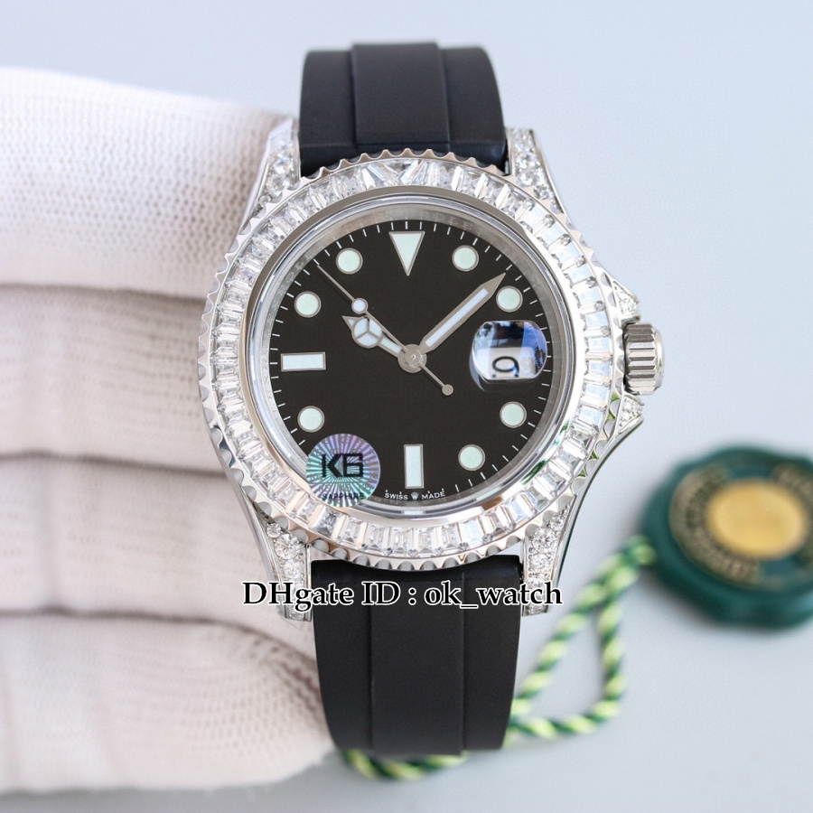 New M126679 Cal.3135 Automatic Mens Watch 904 Steel Case Super luminous Polychromatic Diamond Bezel Sapphire Crystal Limited Edition Watch Black Rubber strap