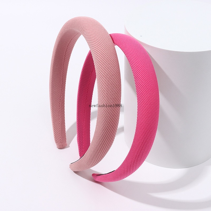 12 färger Solid Sponge Hair Bands Women Simple Thin Thread Prickband Hårslinge Huvudbonad Hårtillbehör Bandeau Cheveux