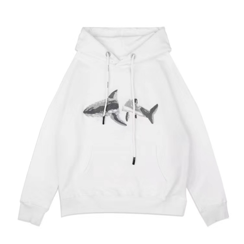 män tröja lyxiga hoodie hoodies kvinnor ren bomulls andningsbarhet pentagon haj mönster hoodies designer samla sport utflykt mens jumper s-5l