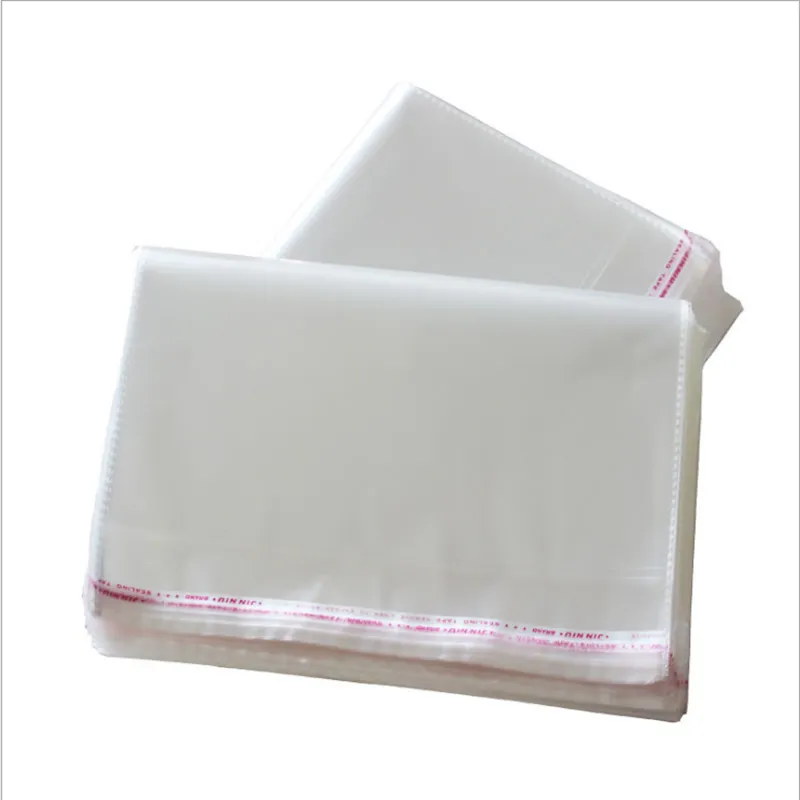 Whole Storage Bags Clear Self Adhesive Seal Plastic Packaging Bag Resealable Cellophane OPP Poly Bag