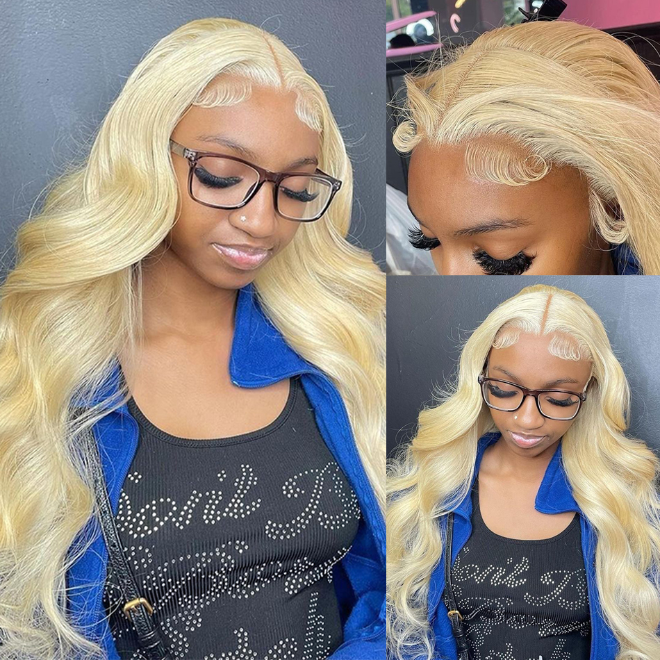 Cosdelu Body Wave HD Transparent 613 Honey Blonde 30 40 Inches 13x6 Lace Front Wigs Human Hair 13x4 Lace Frontal Wig for Women