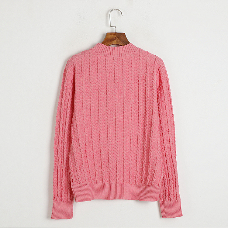 823 2023 Autumn Women Sweater Long Sleeve Crew Neck Pullover White Pink Black Brand Same Style Striped Womens DL