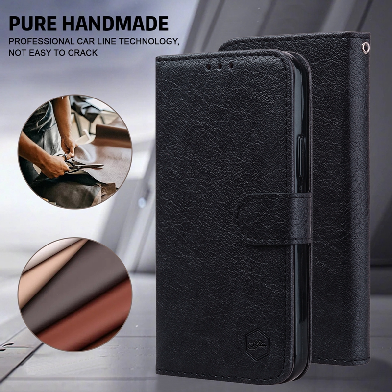 Étuis portefeuille en cuir PU à l'huile pour iPhone 15 Plus 14 Pro Max Iphone15 13 12 11 X XS XR 8 7 6 Mode Rétro ID de crédit Fente pour carte d'identité de crédit Flip Cover Holder Book Phone Pouch