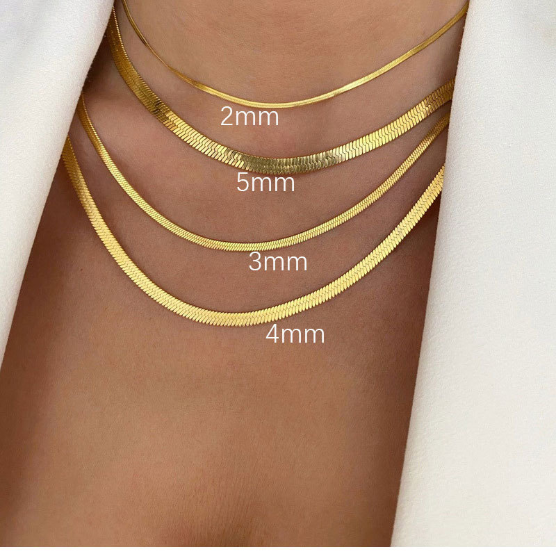 Designer-Halskette Herrenschmuck für Männer Hot Fashion Designer Unisex Schlangenkette Frauen Herz Halskette Choker Edelstahl Herringbone Gold Silber Kette für Damen