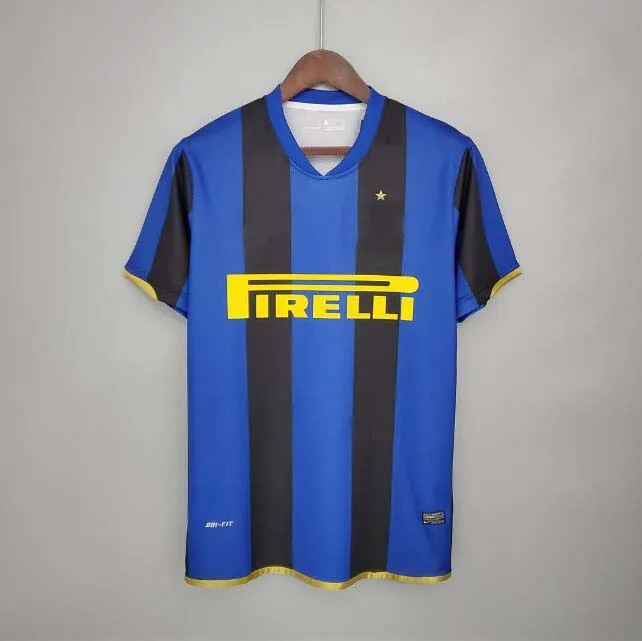 Milan 2009 نهائيات Retro Soccer Jersey Milito Sneijder Zanetti Adriano 08 09 10 11 Eto'o Football Batistuta 97 98 99 95 96 03 Djorkaeff Baggio Zamorano Adult ashiforms