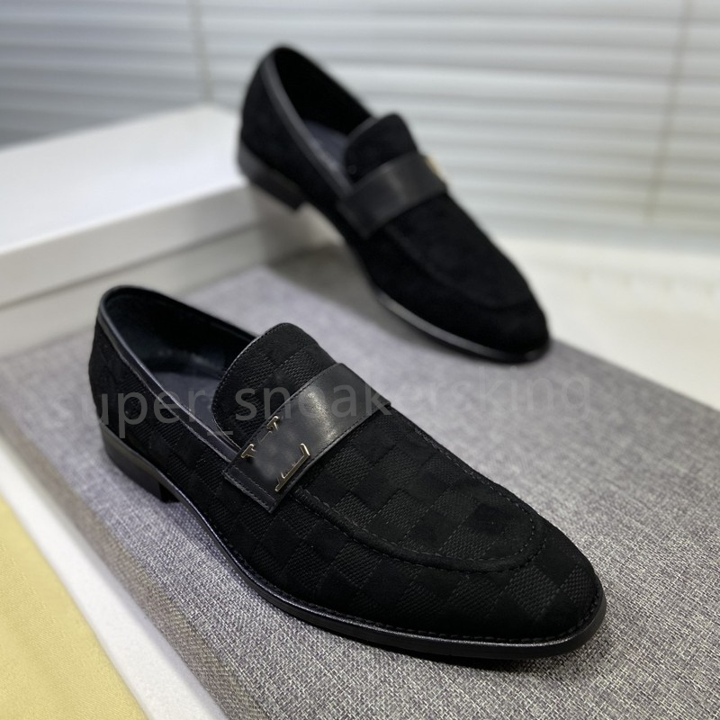 Hommes chaussures habillées de luxe haut de gamme en cuir mocassins d'affaires hommes chaussures de haute qualité décontractées pour hommes chaussures plates taille 38-45 avec boîte