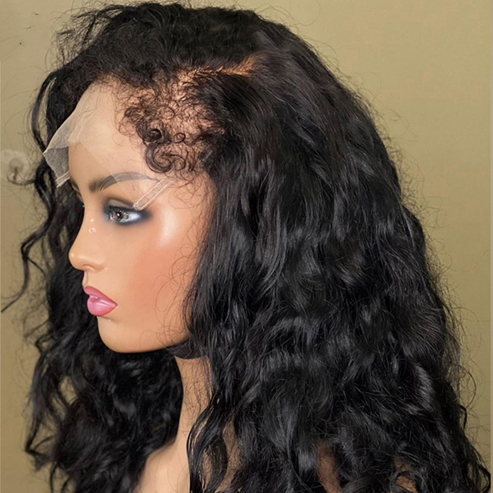 Natural Wave Lace Front Wig 4c Edges Baby Hair Glueless Wig Human Hair Ready To Wear Virgin 13x4 Lace Front Human Hair Wigs