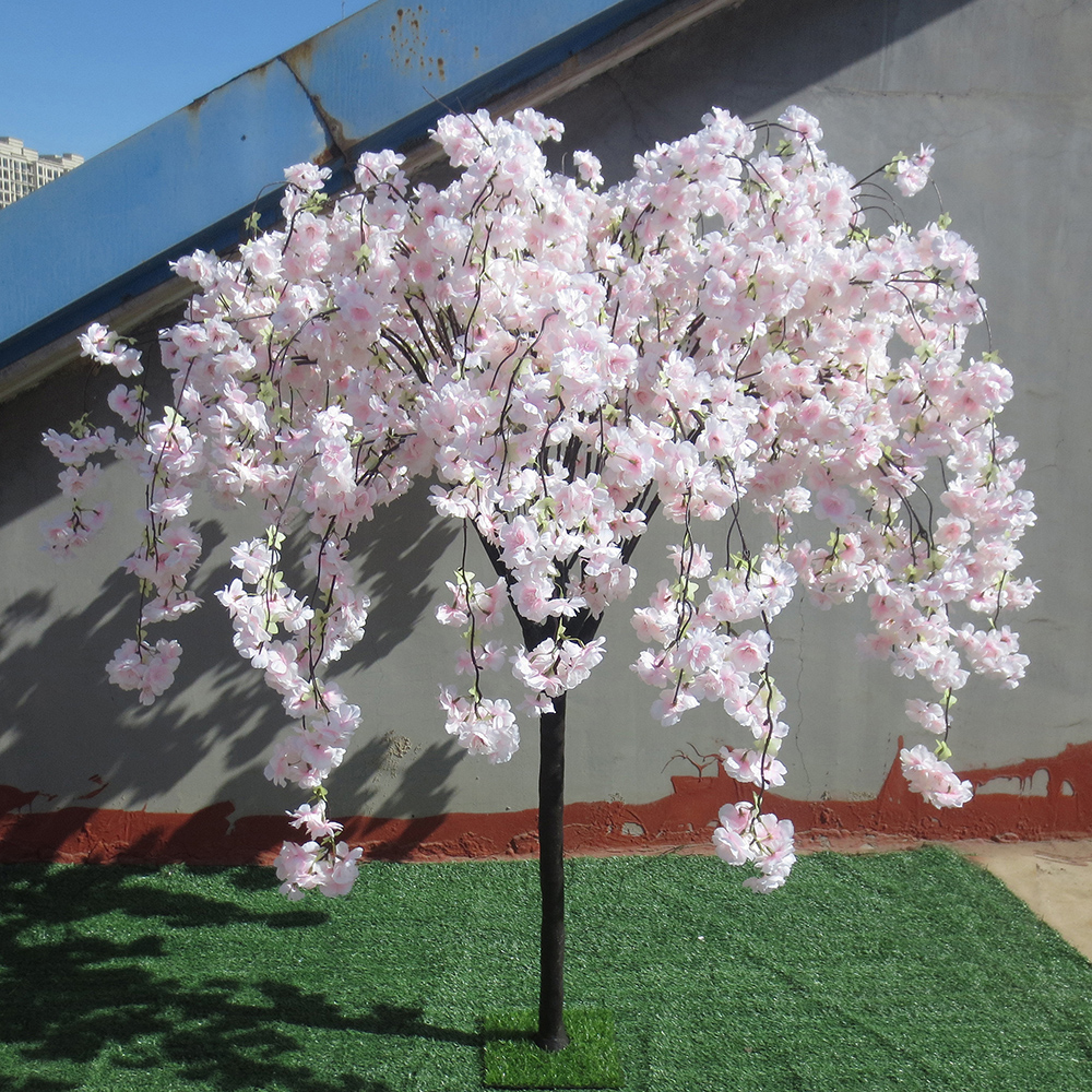 Altura 4.92 pés casamento artificial árvore tronco simulação glicínias flores de cerejeira flor para festa aniversário