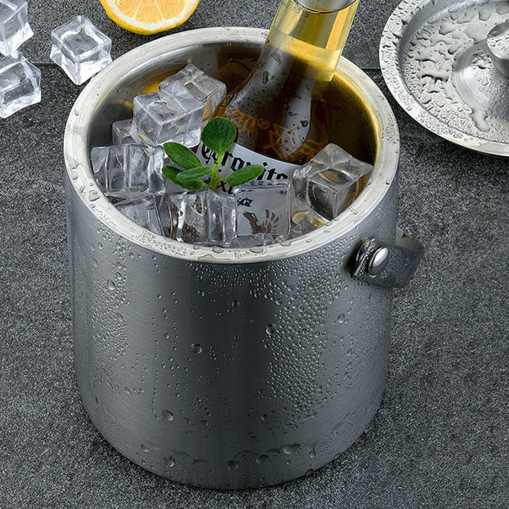 1.6L rostfritt stål isolerat ishink dubbel lager vin öl champagne kylande kylare med lock strandpicknick party barware hkd230828