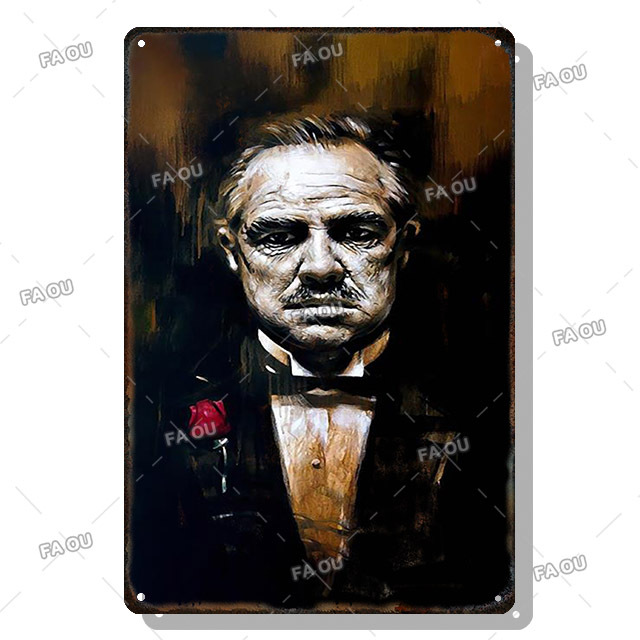 American Movie Metal Sign Famous Movie Iron Poster Print Cinema Living Room Wall Decor Vintage Art Decoration Plaque for Modern Home Decor 20cmx30cm W01