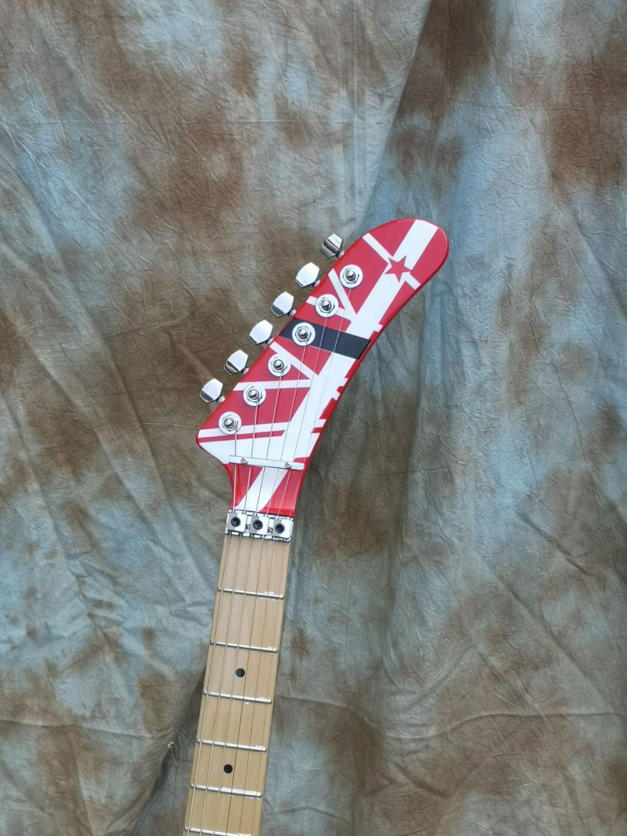 Chitarra elettrica personalizzata 5150 Striped, Eddie Van Halen, corpo in frassino, alta qualità