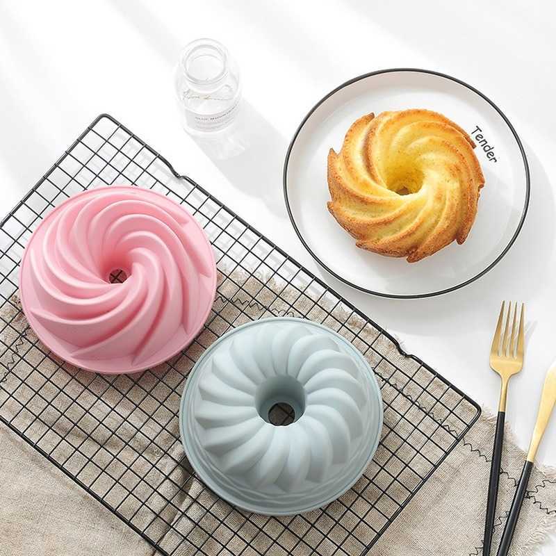 6 polegadas padrão espiral molde de silicone pão bolo fazendo bandeja de cozimento mousse brownie sobremesa diy decoração do bolo ferramentas de cozimento hkd230828