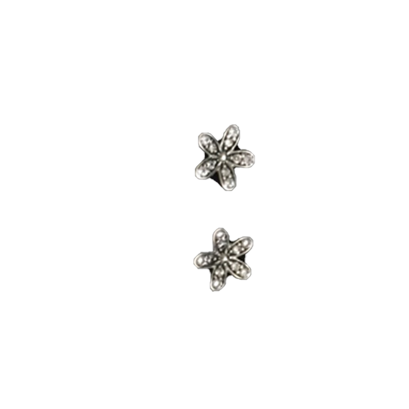 Authentieke 925 Silver Daisy kleine oorbellen voor CZ Diamond bruiloft sieraden schattige meisjes oorrang met cadeaubox set2694629