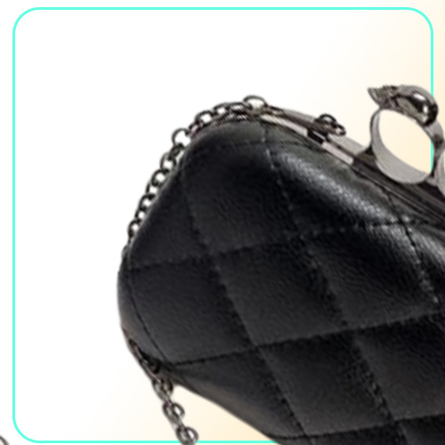 Tout nouveau sac à main crâne vintage noir crâne Knuckle anneaux sac à main pochette sac de soirée la chaîne inclinée sac à bandoulière 2353911